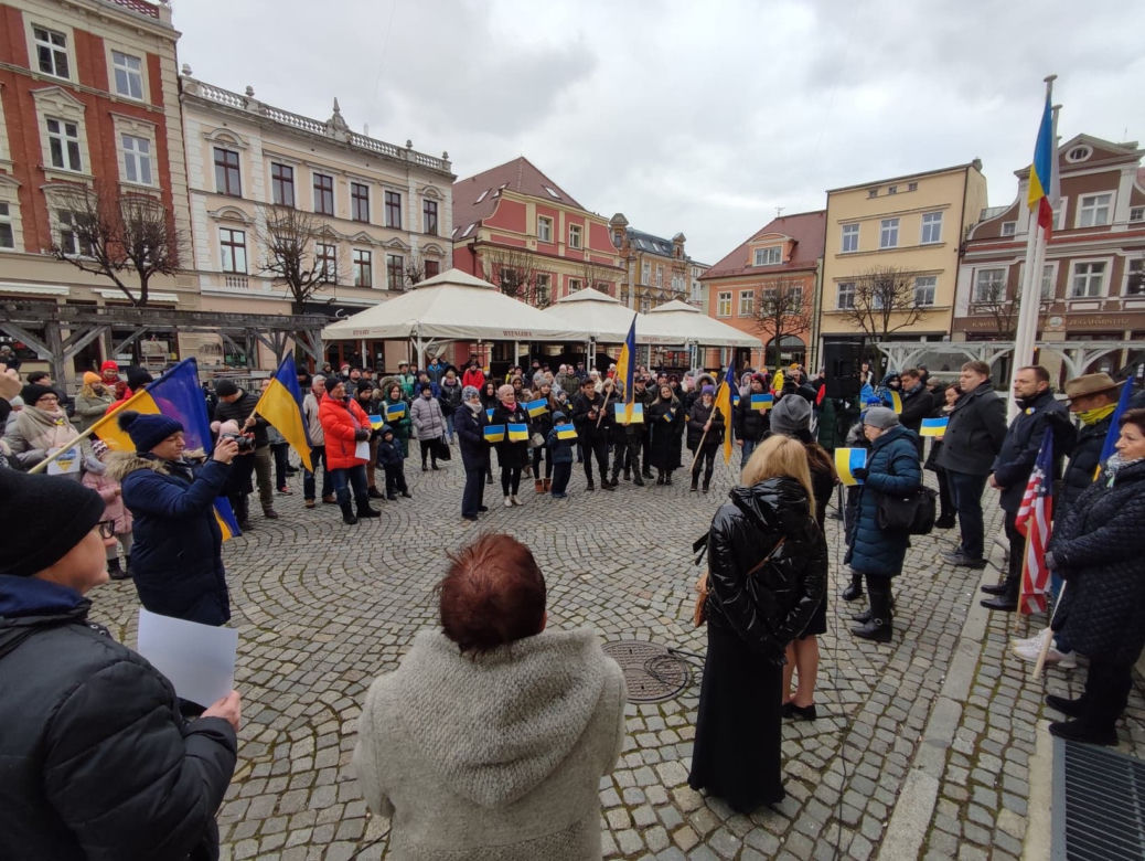Manifestacja na leszczyńskim rynku
