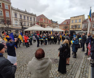 Manifestacja na leszczyńskim rynku