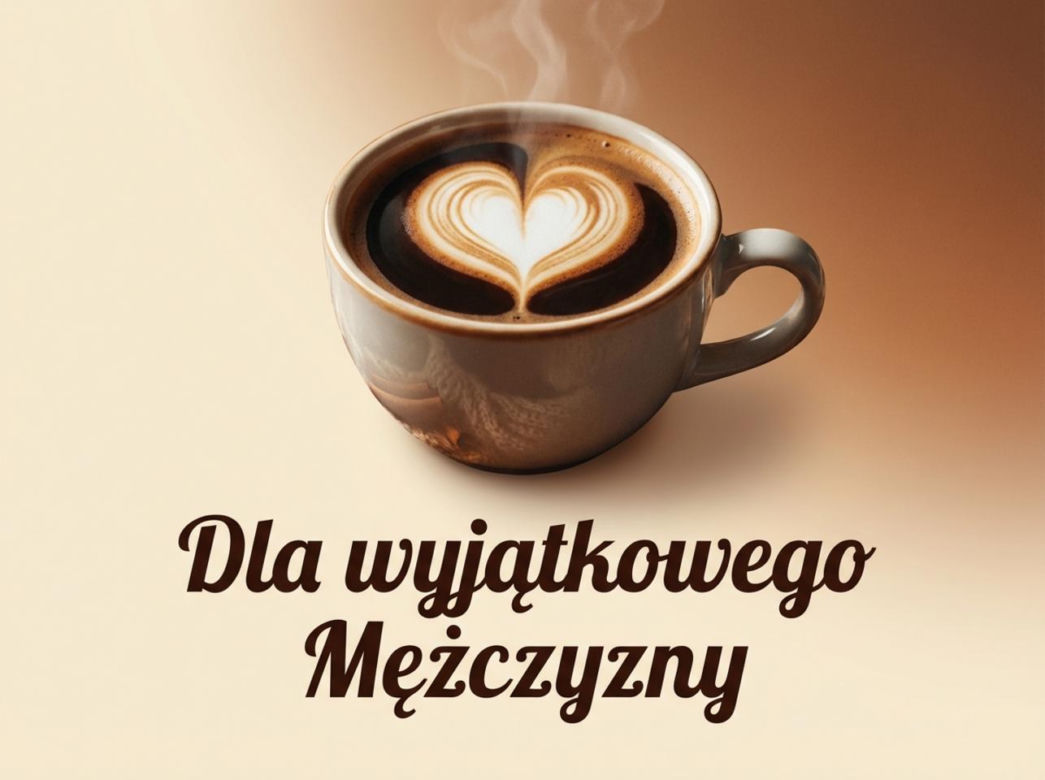 Kawa z sercem na Dzień Mężczyzny