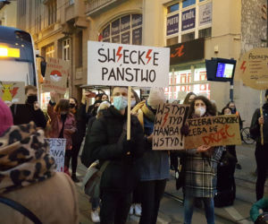 Protest na ul. Gdańskiej w Bydgoszczy