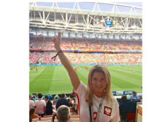 Polskie WAGs kibicują podczas meczu Polska Kolumbia
