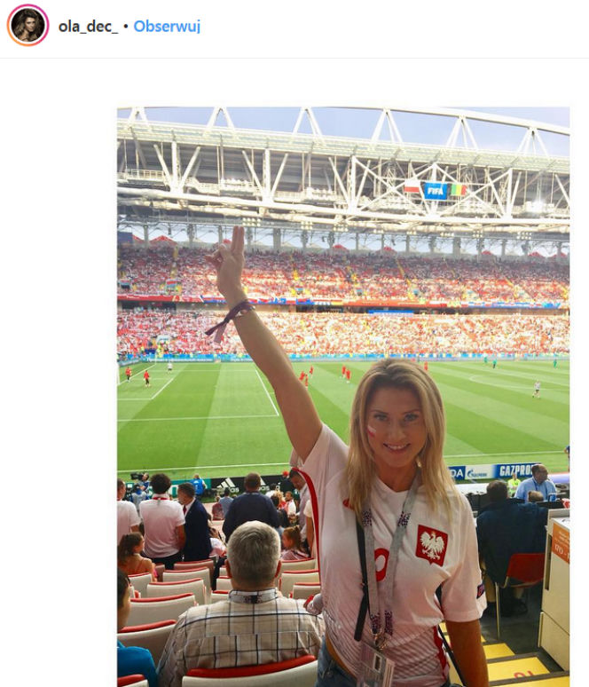 Polskie WAGs kibicują podczas meczu Polska Kolumbia
