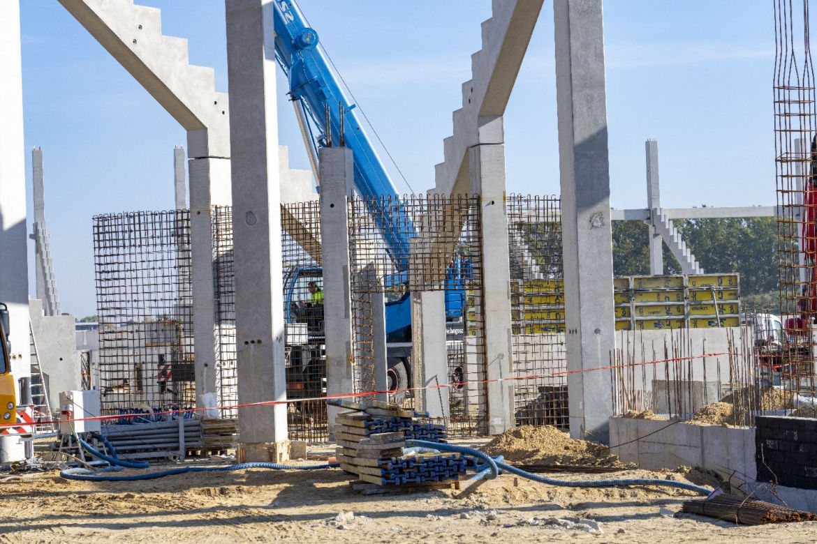 Budowa stadionu w Opolu - październik 2022