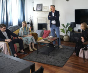 Barwy szczęścia, odcinek 2557: Iwona (Izabela Zwierzyńska), Tomasz Kępski (Jakub Sokołowski), Wanda (Maja Barełkowska) i Henryk (Zbigniew Suszyński)