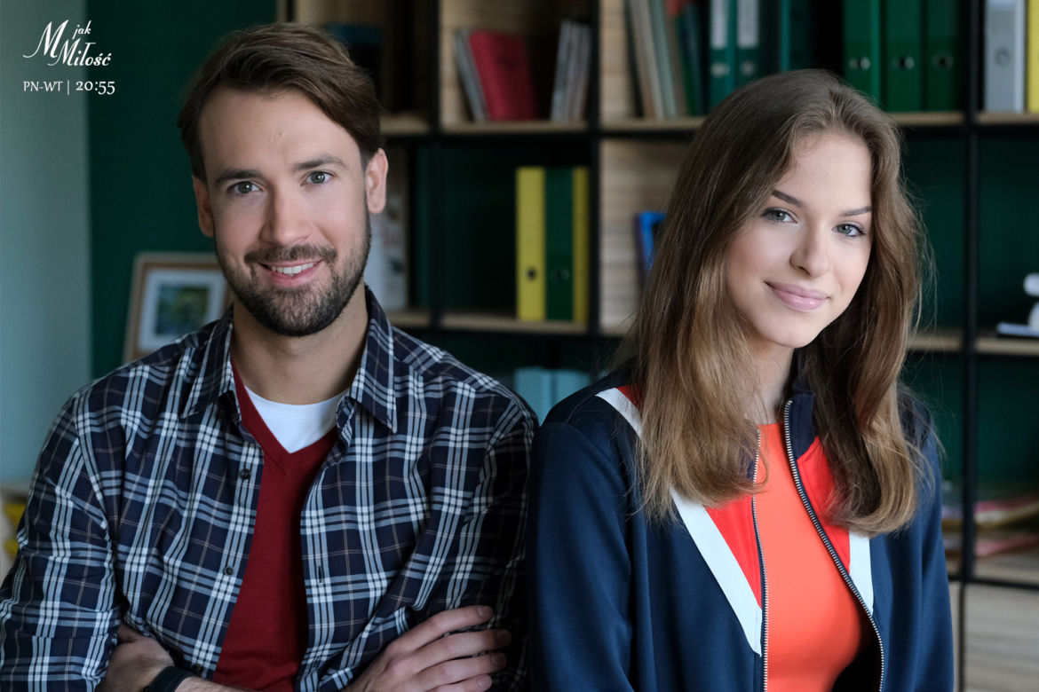 M jak miłość. Ania (Gabriela Świerczyńska), Adam Warecki (Wojciech Świeściak)