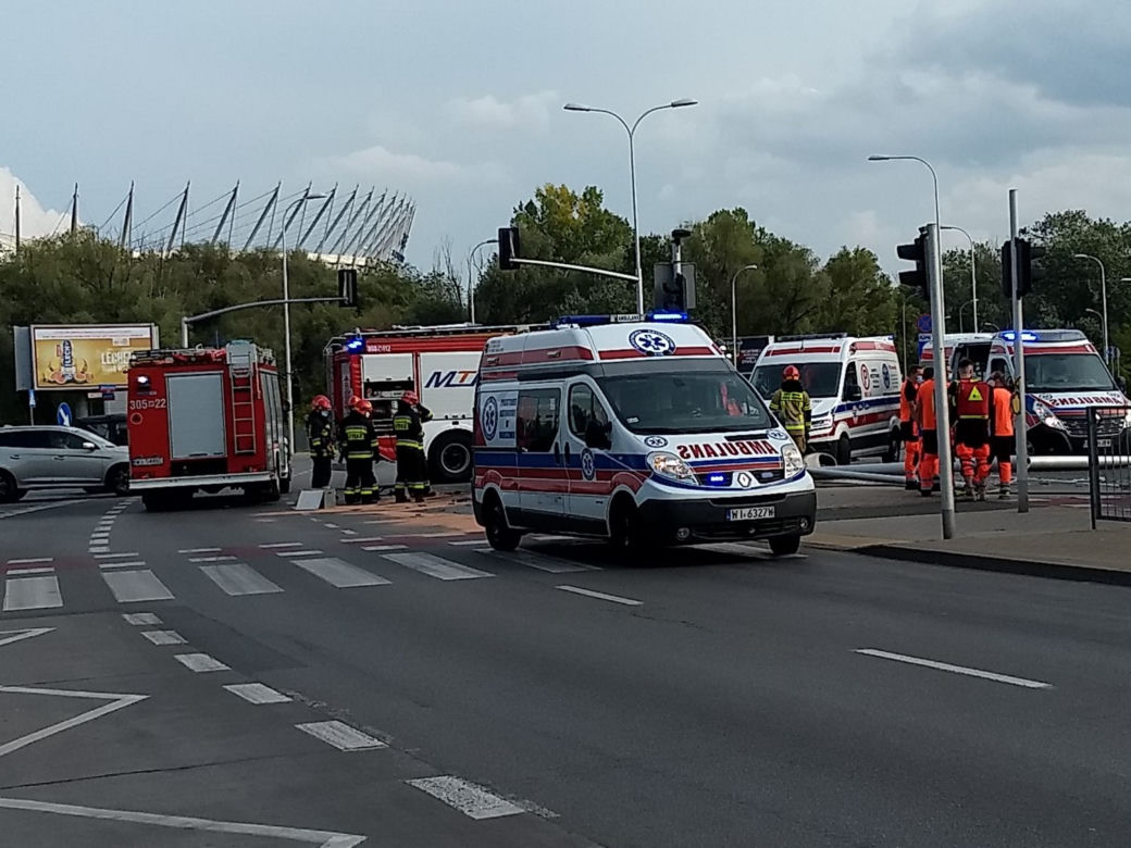 Kolizja przy moście Świętokrzyskim