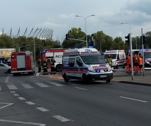 Kolizja przy moście Świętokrzyskim