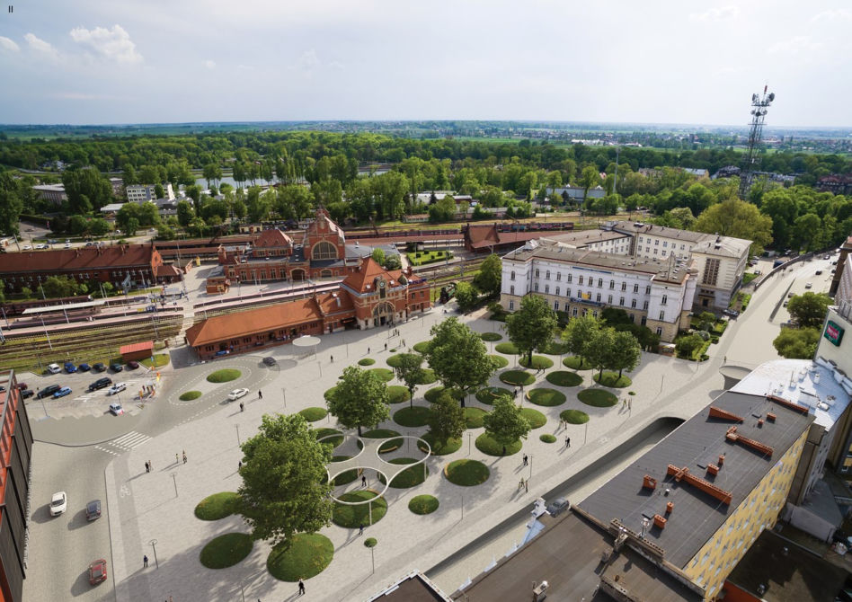 Plac Dworcowy w Opolu