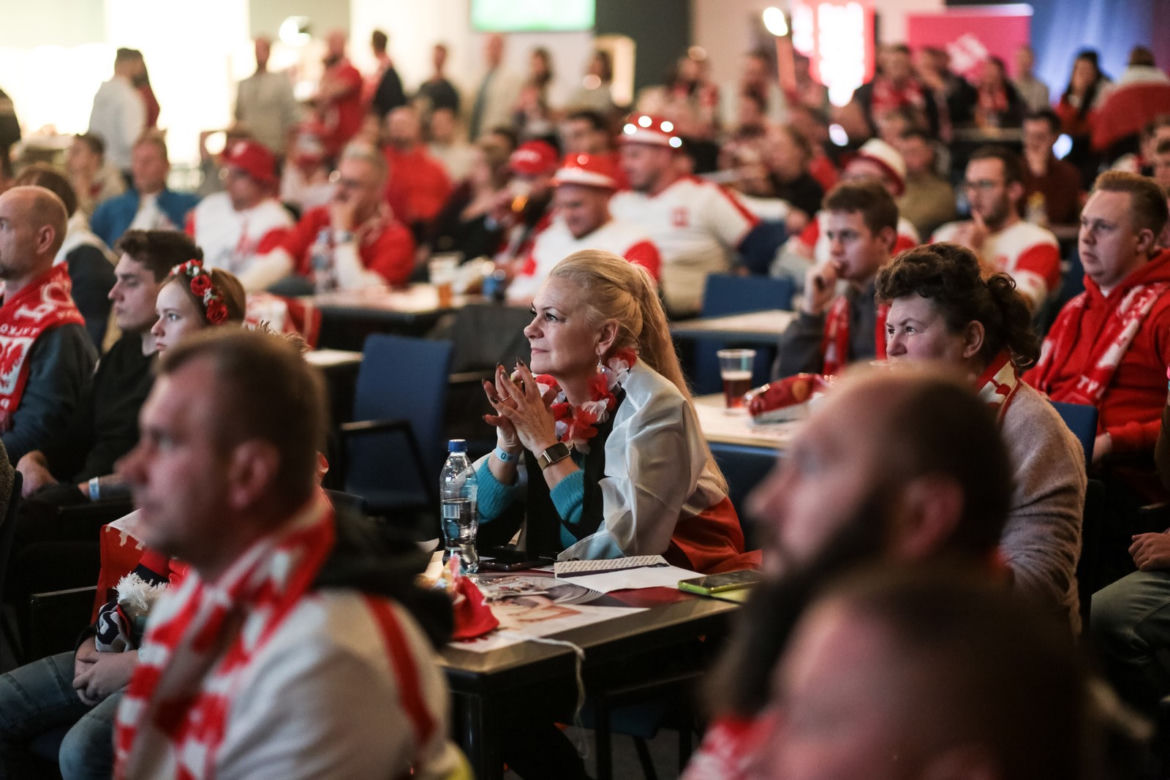 Strefa kibica na Stadionie Śląskim w czasie meczu Polska-Meksyk