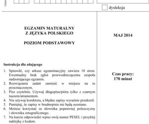 MATURA 2014 POLSKI ARKUSZE z CKE - MAJ 2014