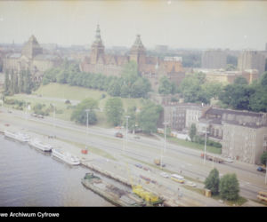 Szczecin z lotu ptaka w latach 80. XX wieku