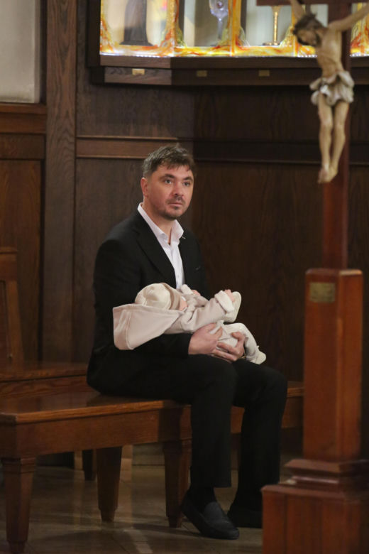 Daniel Martyniuk na chrzcinach syna