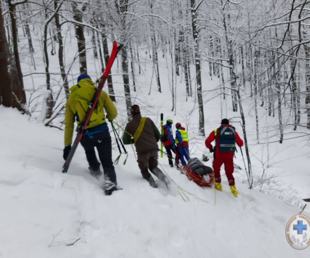  Ratownicy GOPR Bieszczady wzywani do złamań m.in. na sankach [ZDJĘCIA]  