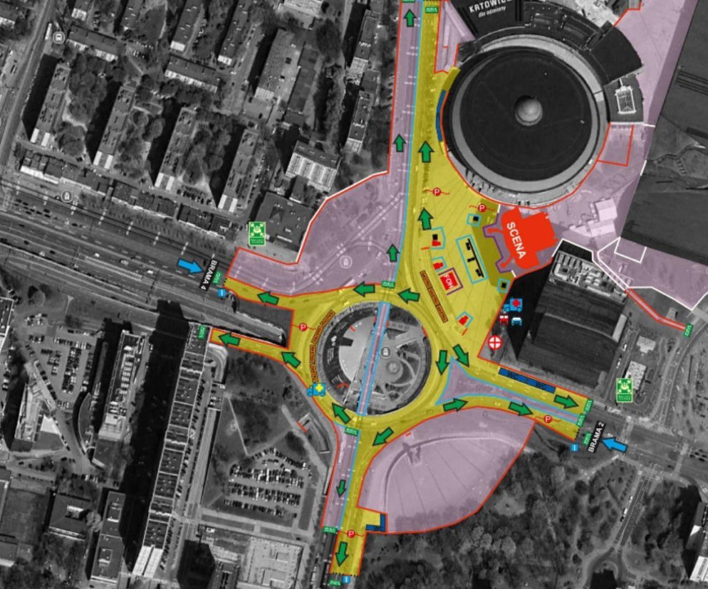 Sylwester Katowice 2025: utrudnienia, zamknięte ulice, zmiany w komunikacji