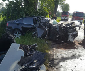 Ciężarówka przewożąca mrożonki doszczętnie spłonęła!