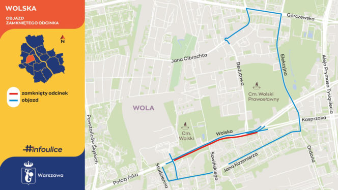 Weekendowe frezowanie Wolskiej - ZDM Warszawa