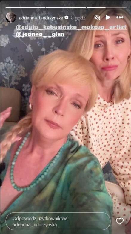Barwy szczęścia nowy sezon na planie. Małgorzata (Adrianna Biedrzyńska), Malwina (Joanna Gleń)
