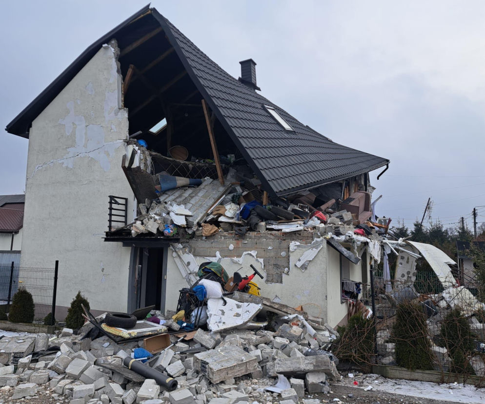 Niebezpieczny poranek! Wybuch domu w Brzezinkach w gm. Masłów