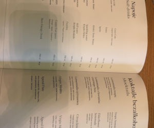 Ceny w restauracji w Hotelu Gołębiewski Pobierowo