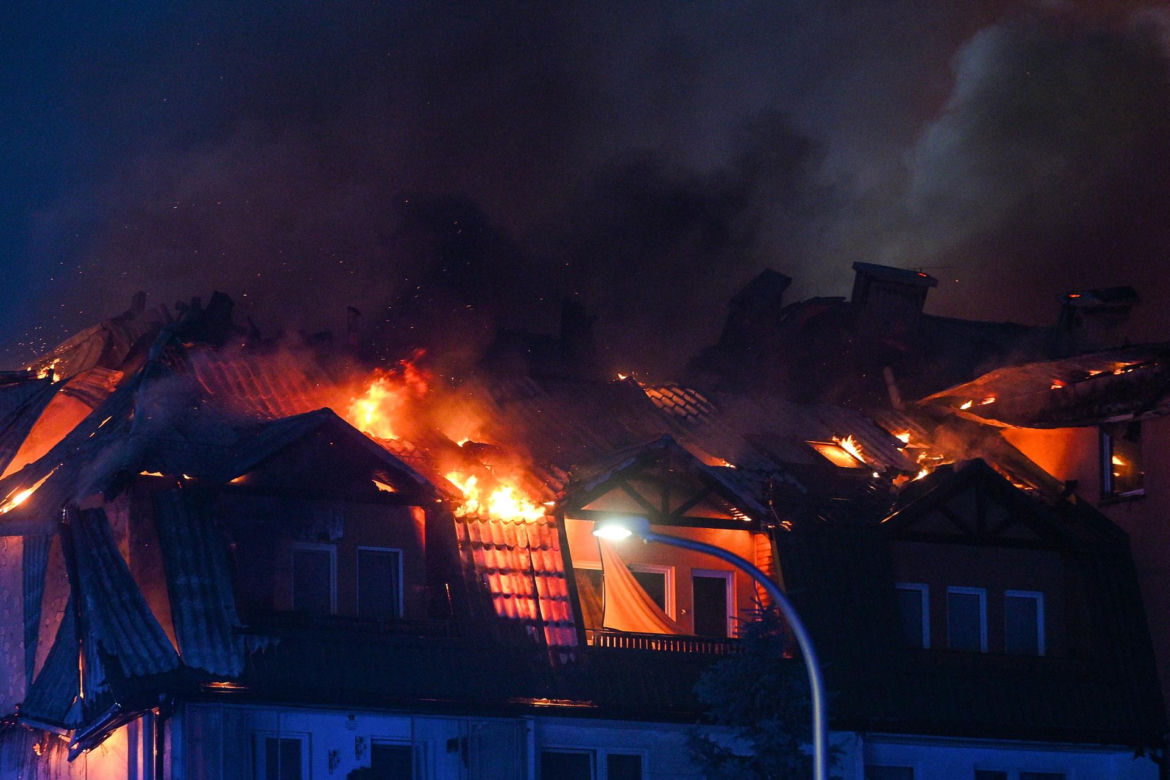Pożar w Ząbkach.