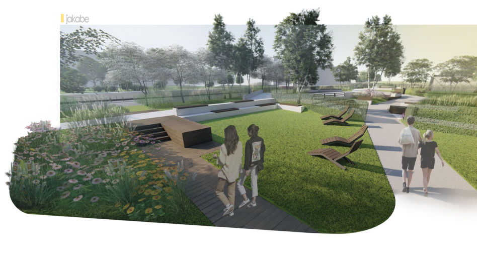 Nowy Skwer Sportów Miejskich w centrum Warszawy projektu JAKABE