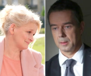 M jak miłość. Marta (Dominika Ostałowska), Grzegorz (Janusz Onufrowicz)
