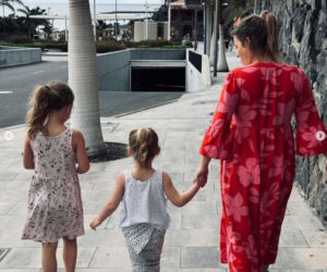 Olga Frycz z rodziną na wakacjach