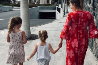 Olga Frycz z rodziną na wakacjach