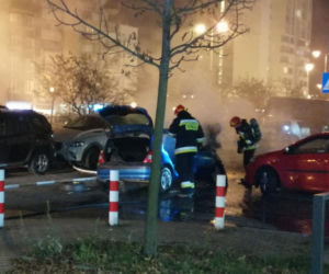 Pożar samochodu na Ursynowie