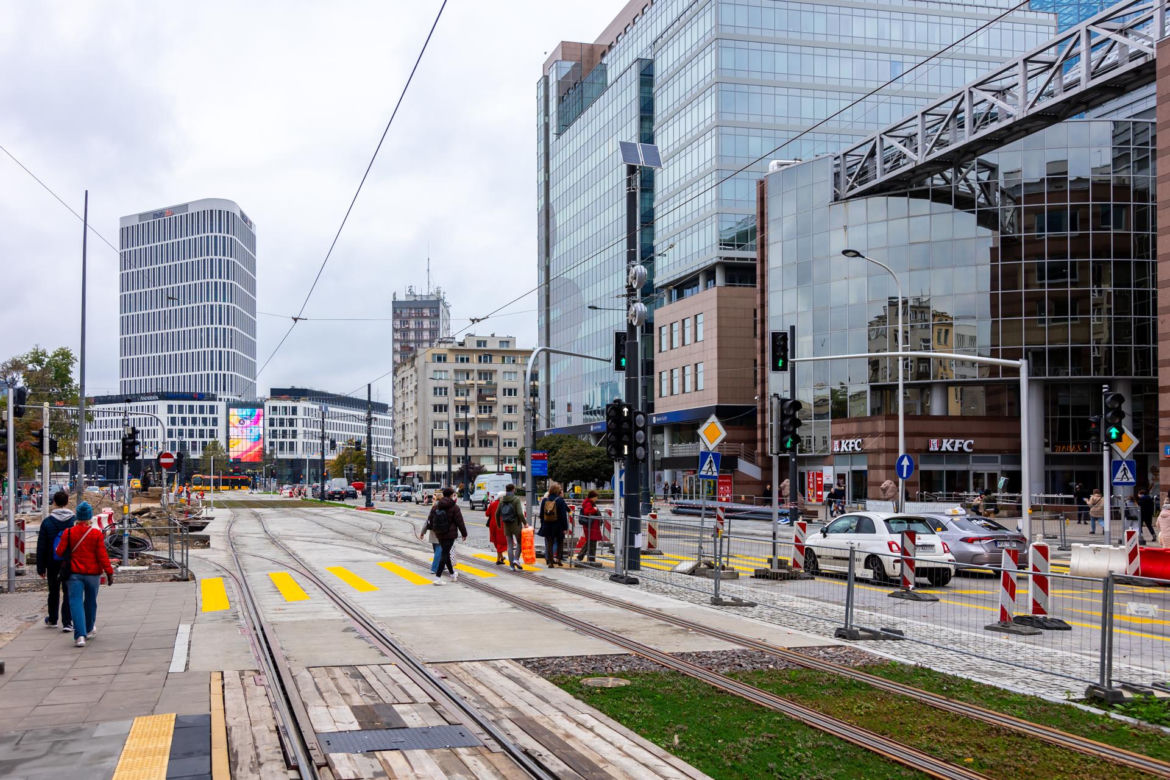 Tramwaj do Wilanowa – ul. Puławska, widok w stronę ul. Goworka
