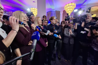Sztab Moniki Piątkowskiej po wyborach prezydenckich w Krakowie
