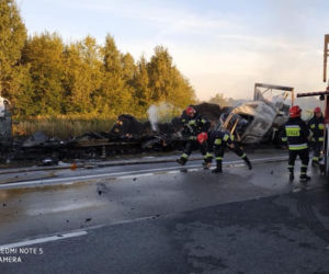 Wypadek w Grabowej na DK 1