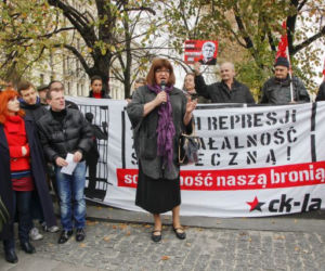 Pikieta w obronie Piotra Ikonowicza
