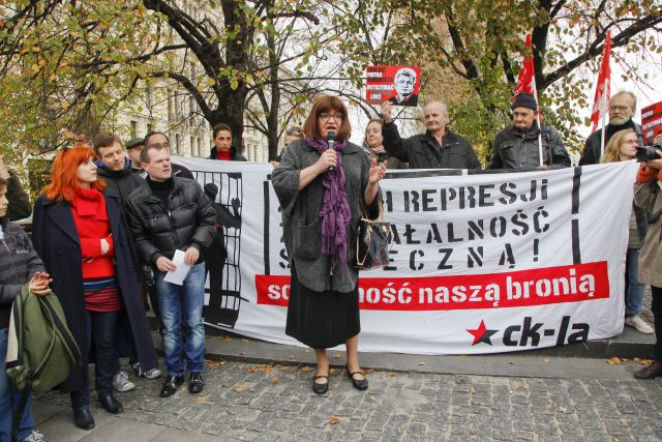 Pikieta w obronie Piotra Ikonowicza