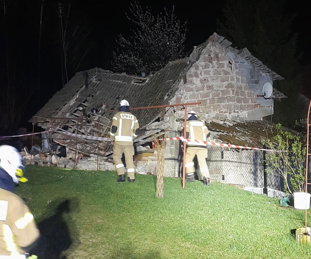 Wybuch gazu w Jadownikach: 1 osoba ranna, budynek uszkodzony