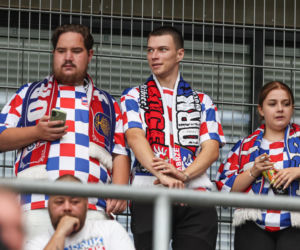 Górnik Zabrze - AS Monaco: Zdjęcia kibiców i zawodników z meczu eliminacji Ligi Konferencji