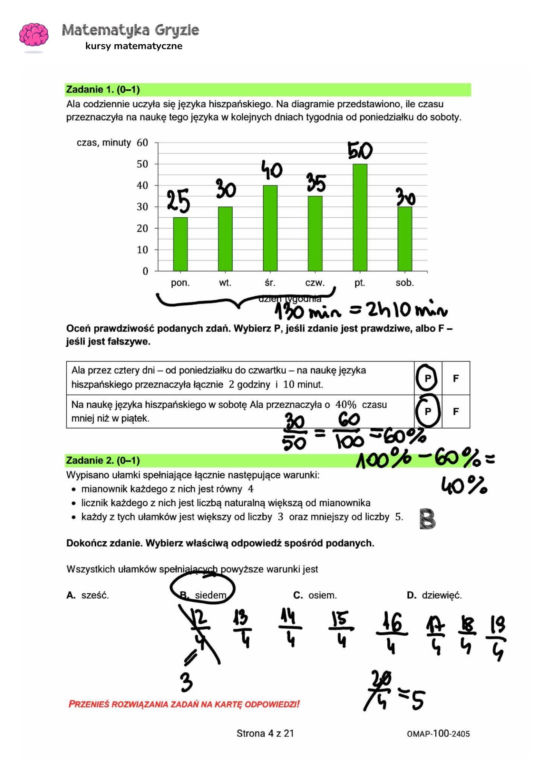 Egzamin Ósmoklasisty 2024 - MATEMATYKA