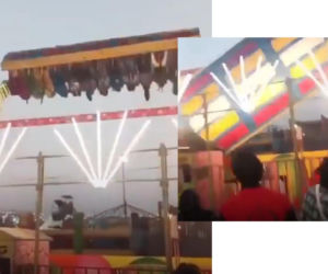 Rozpędzona karuzela z ludźmi runęła na oczach tłumu! Jedna osoba zginęła, 19 rannych