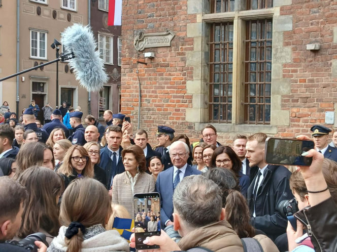 Król Szwecji Karol XVI Gustaw oraz królowa Sylwia w Gdańsku