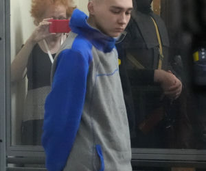 Vadim Shishimarin, rosyjski żołnierz skazany na dożywocie za zamordowanie cywila w Ukrainie. To pierwszy wyrok