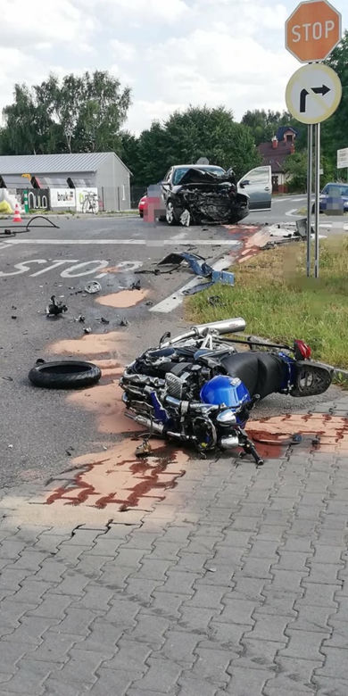 PRZERAŻAJĄCY wypadek motocyklisty w Małopolsce