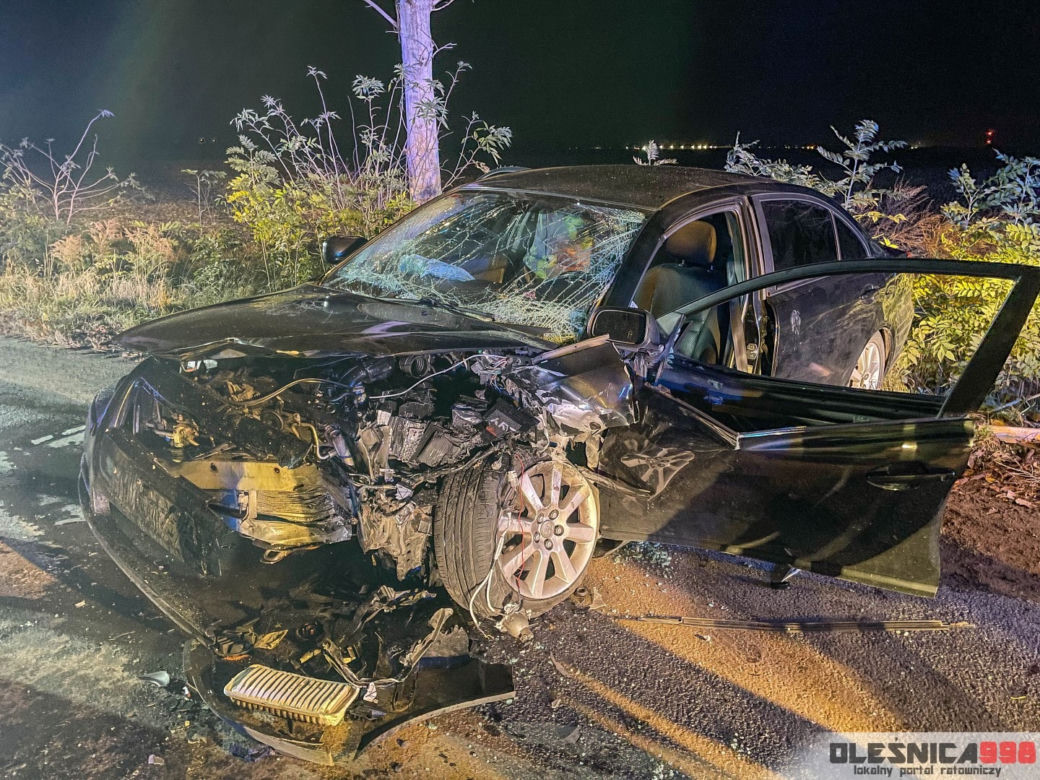 Czołowe zderzenie pod Oleśnicą