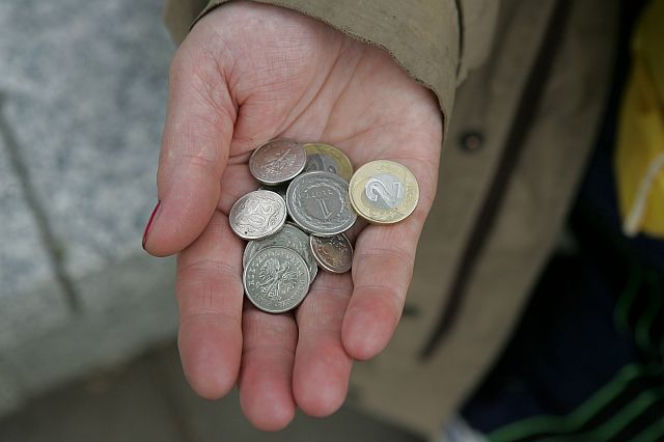 Pieniądze monety złotówki