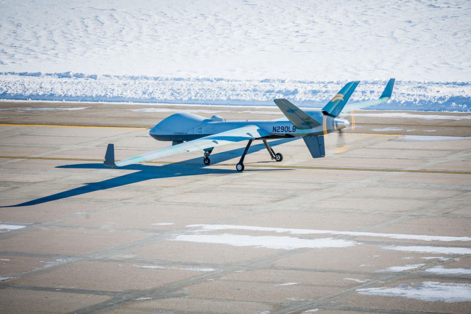 MQ-9B SkyGuardian podczas testów zimowych