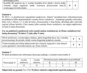 Próbny egzamin gimnazjalny - Przedmioty przyrodnicze