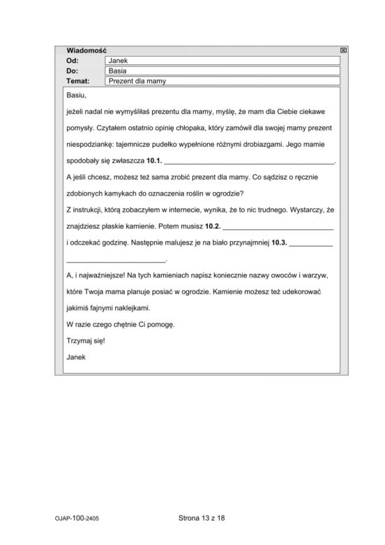 Egzamin ósmoklasisty 2024 - język angielsku