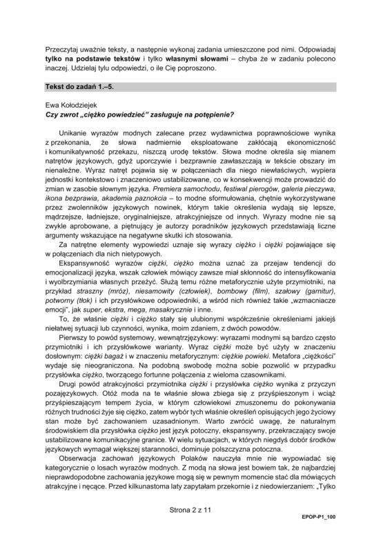 Matura 2021 język polski. Arkusze CKE, pytania, odpowiedzi