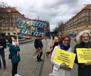 Protest przeciwko faszyzmowi i rasizmowi w Szczecinie