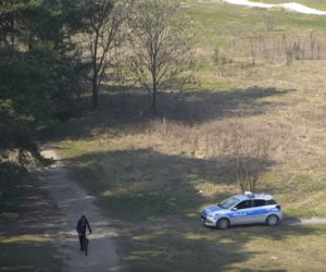 Tak wygląda Toruń okiem policyjnego drona. Patrol miał ważne komunikaty