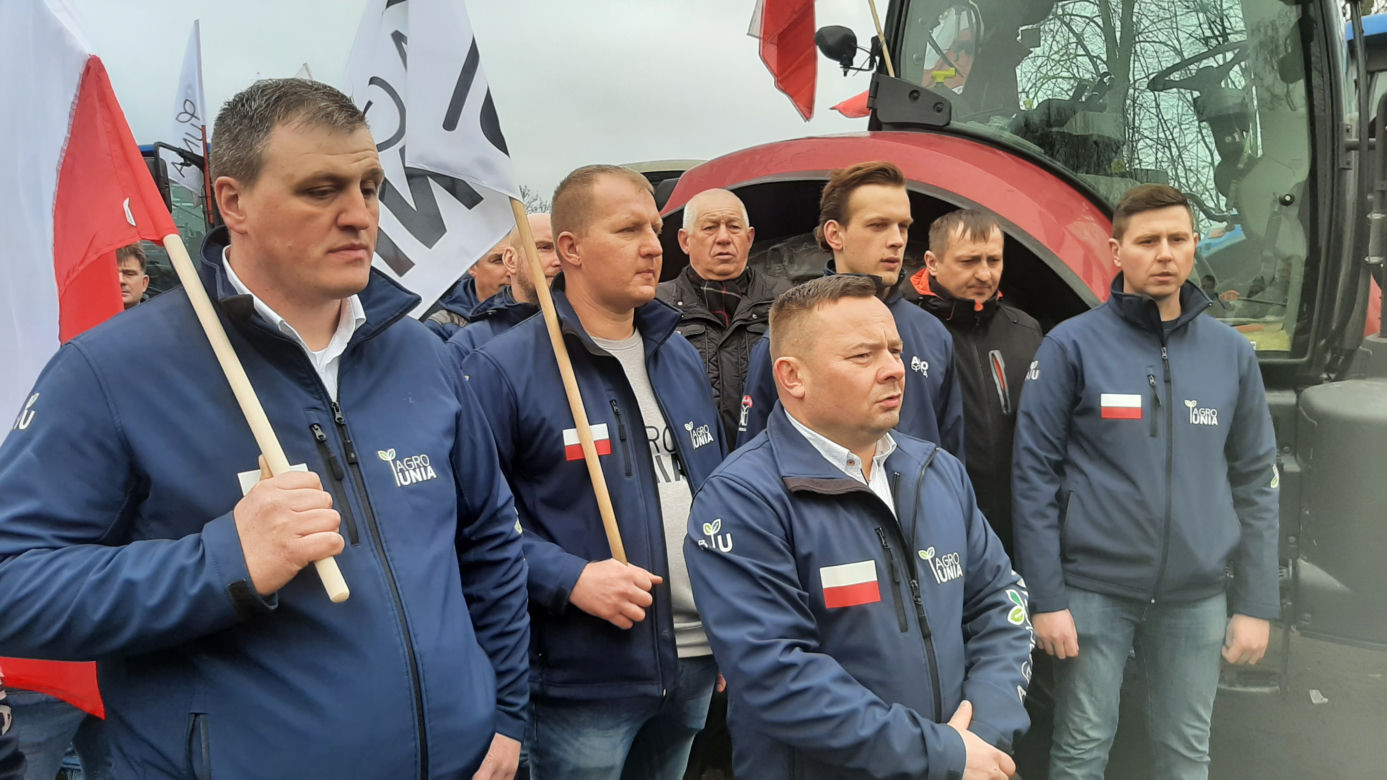 Protest rolników w Środzie Wielkopolskiej